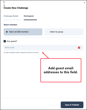 Add guest email addresses