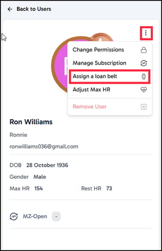 Assign a loan belt