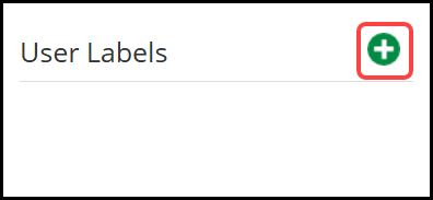 User labels create new option